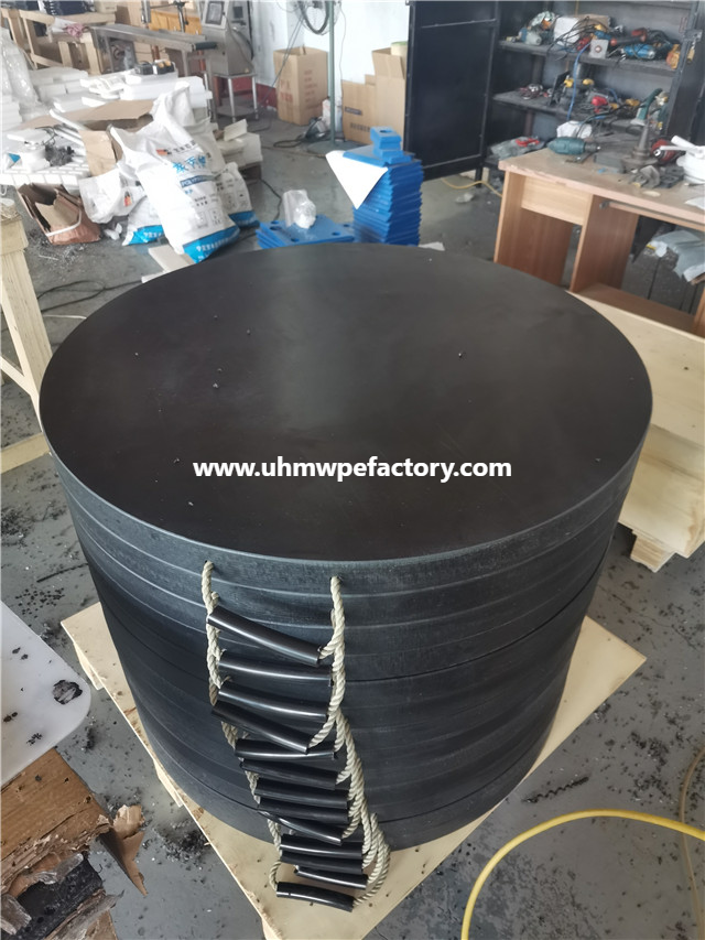 600x600mm Black UHMWPE Crane Outrigger Pad For Non-Slip