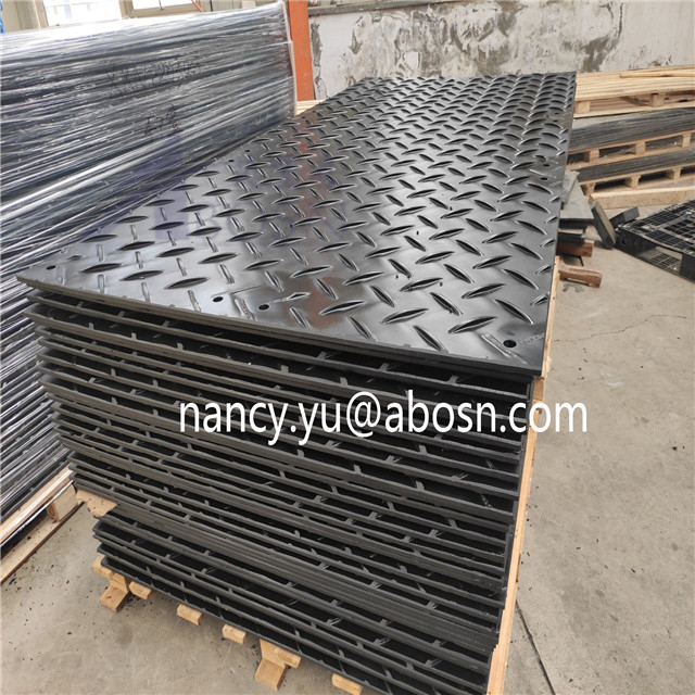 4x8 Blue UHMWPE Ground Protection Mat For Anti Slip Pattern