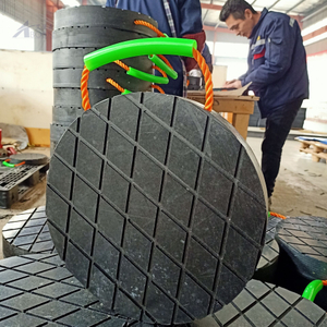 Round Customized Plastic Crane Outrigger Pad For Portable