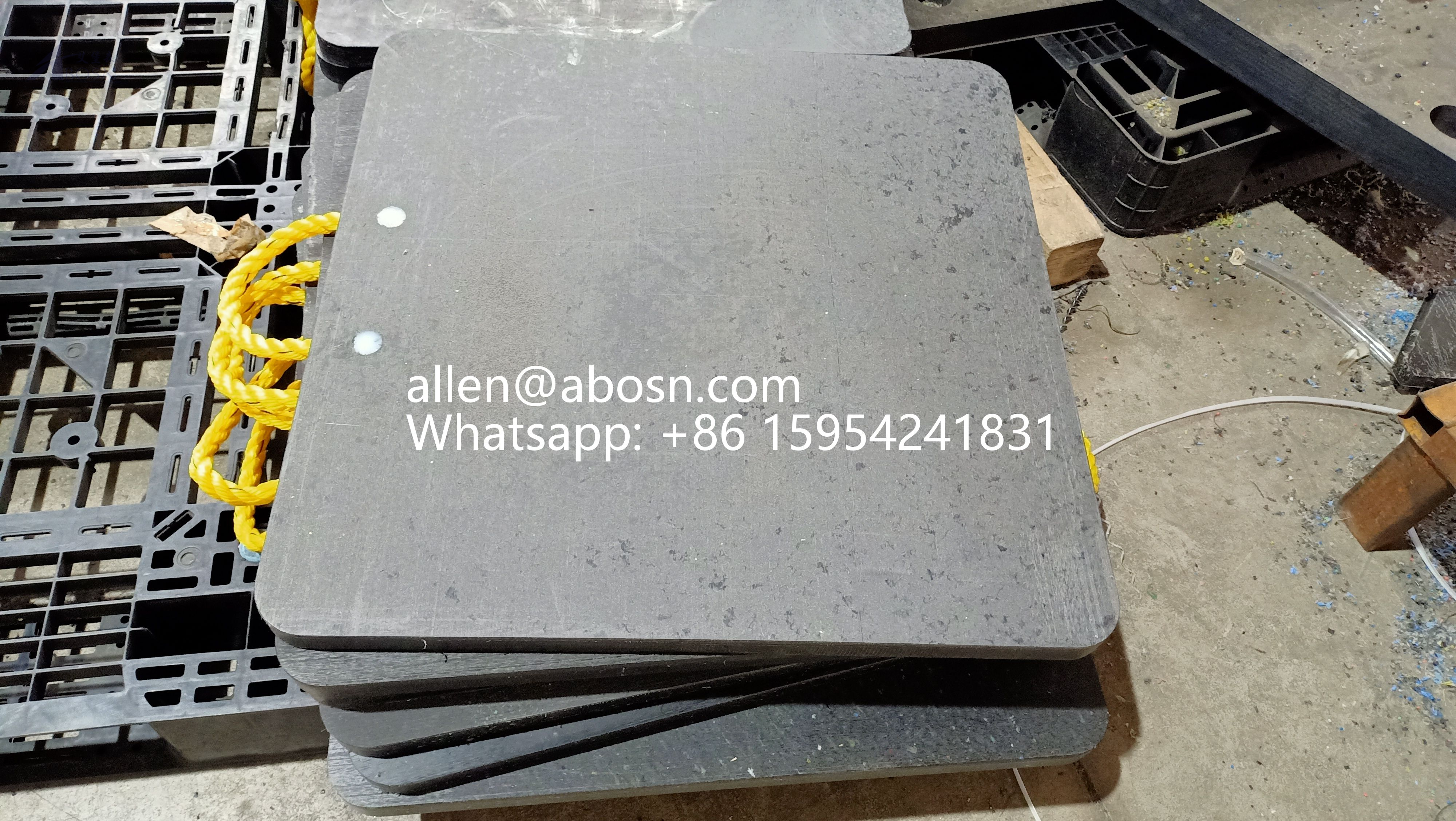 600x600mm Customized HDPE Crane Outrigger Pad For Durable