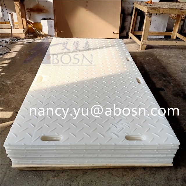 4x8 Blue UHMWPE Ground Protection Mat For Anti Slip Pattern