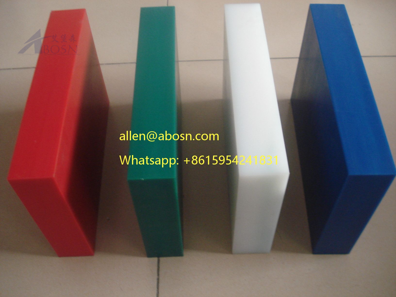 3050x1220mm Red UHMWPE Sheet For Glass Filled UHMWPE Sheet