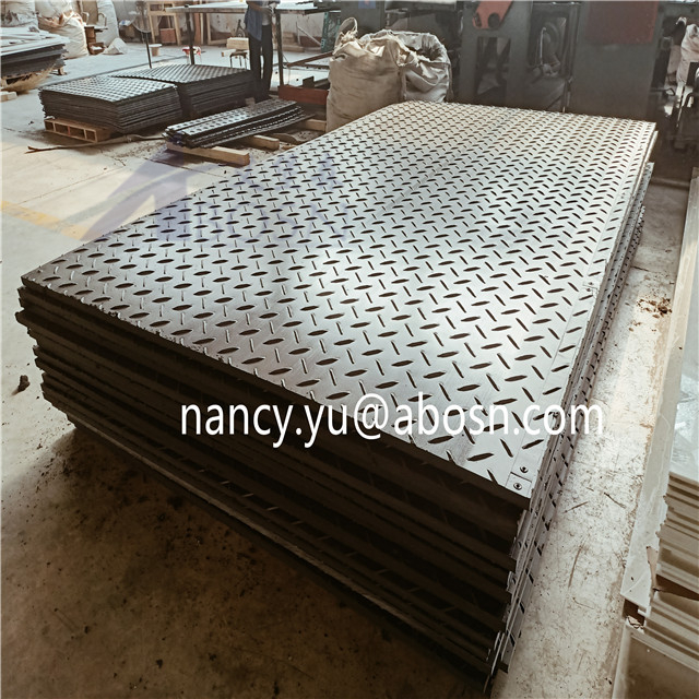 4x8 Blue UHMWPE Ground Protection Mat For Anti Slip Pattern