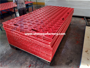 Heavy Red UHMWPE Ground Protection Mat For Construction