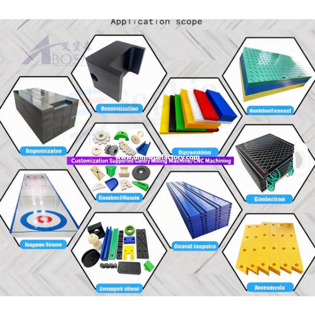 Virgin PE1000 Wear Resistant 9million Molecular Weight UHMWPE Flame retardant Antistatic Sheet Plastic Engineering Board Cut-to-Size Service