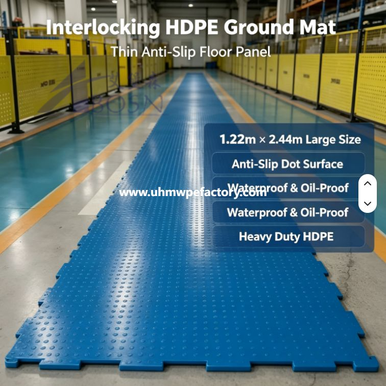 Interlocking HDPE Ground Protection Mats – Dovetail Joint, No Connectors Required, Anti-Slip