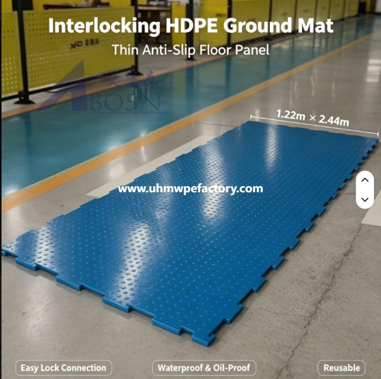 Interlocking HDPE Ground Protection Mats – Dovetail Joint, No Connectors Required, Anti-Slip